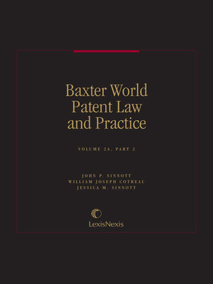 cover image of Baxter, World Patent Law and Practice